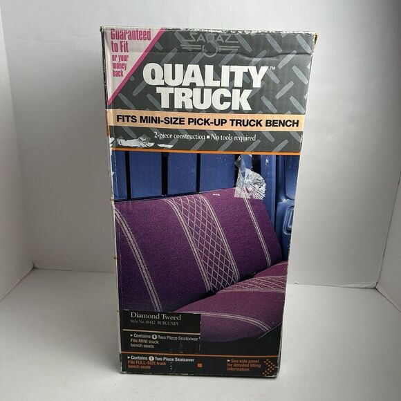 Diamond Tweed Quality Truck Full Size Pick Up Seat Cover Vintage New Open Box - Picture 1 of 5